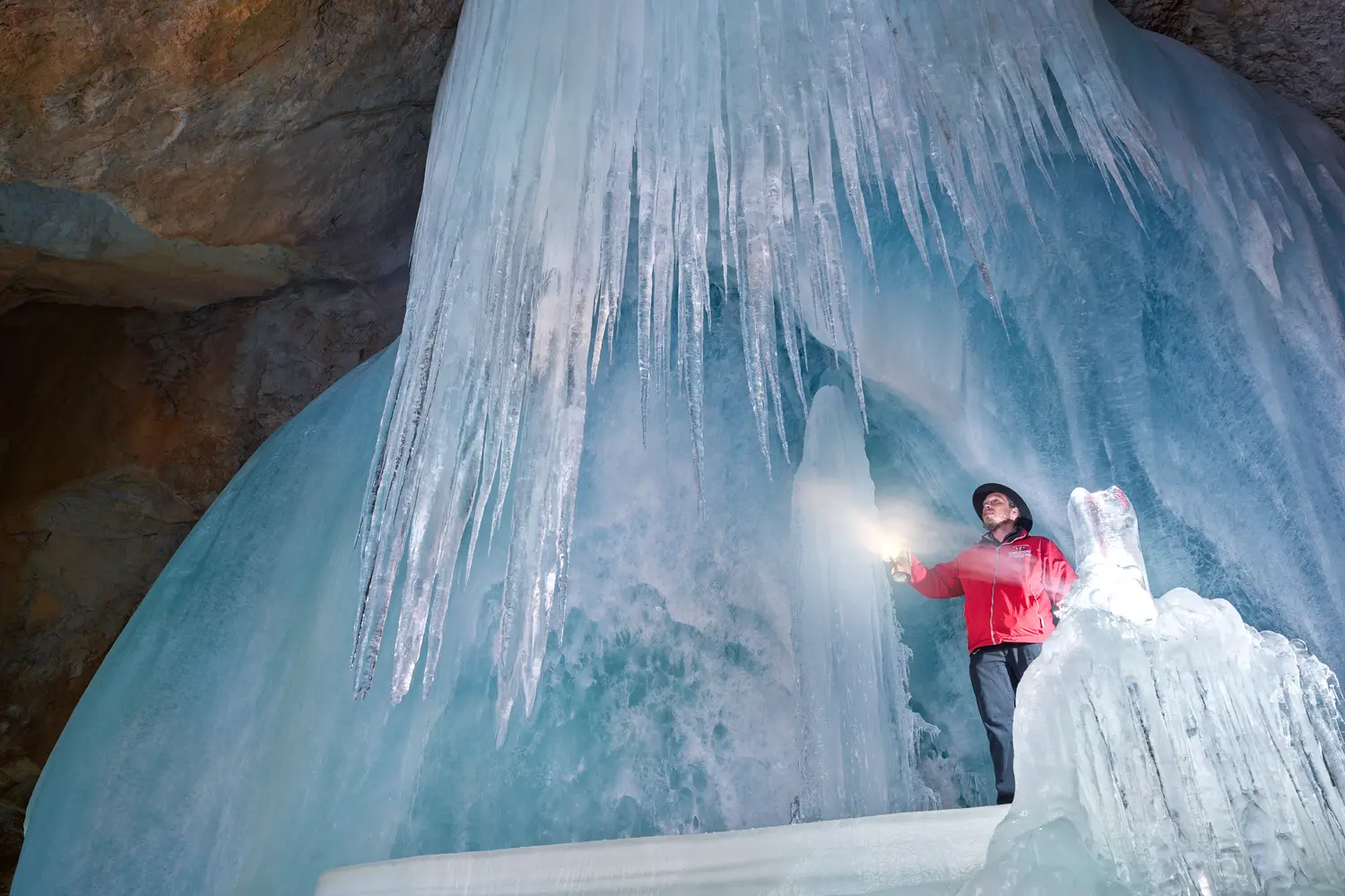 Eisriesenwelt ice cave in Werfen, Austria