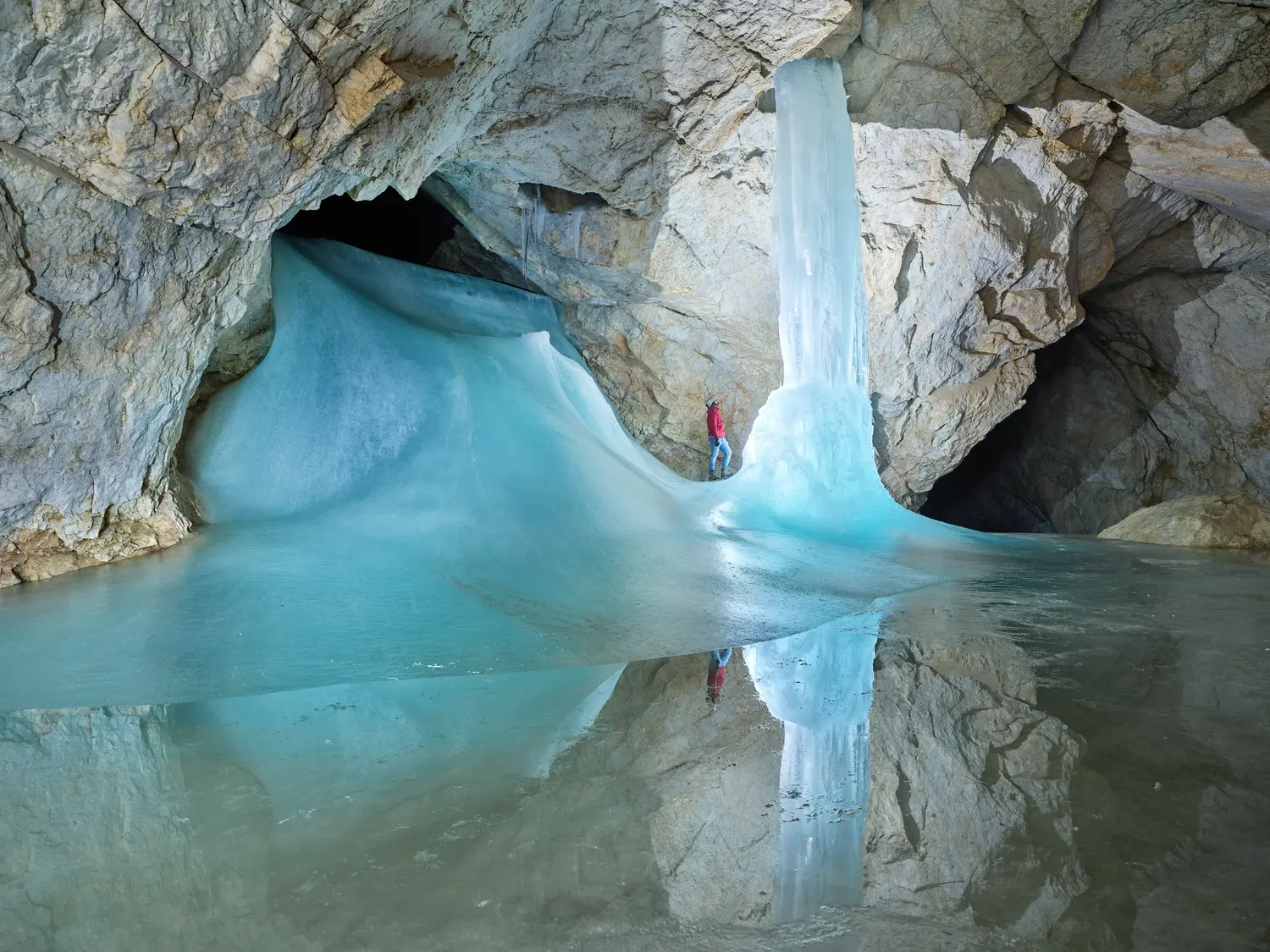 Eisriesenwelt ice cave in Werfen, Austria
