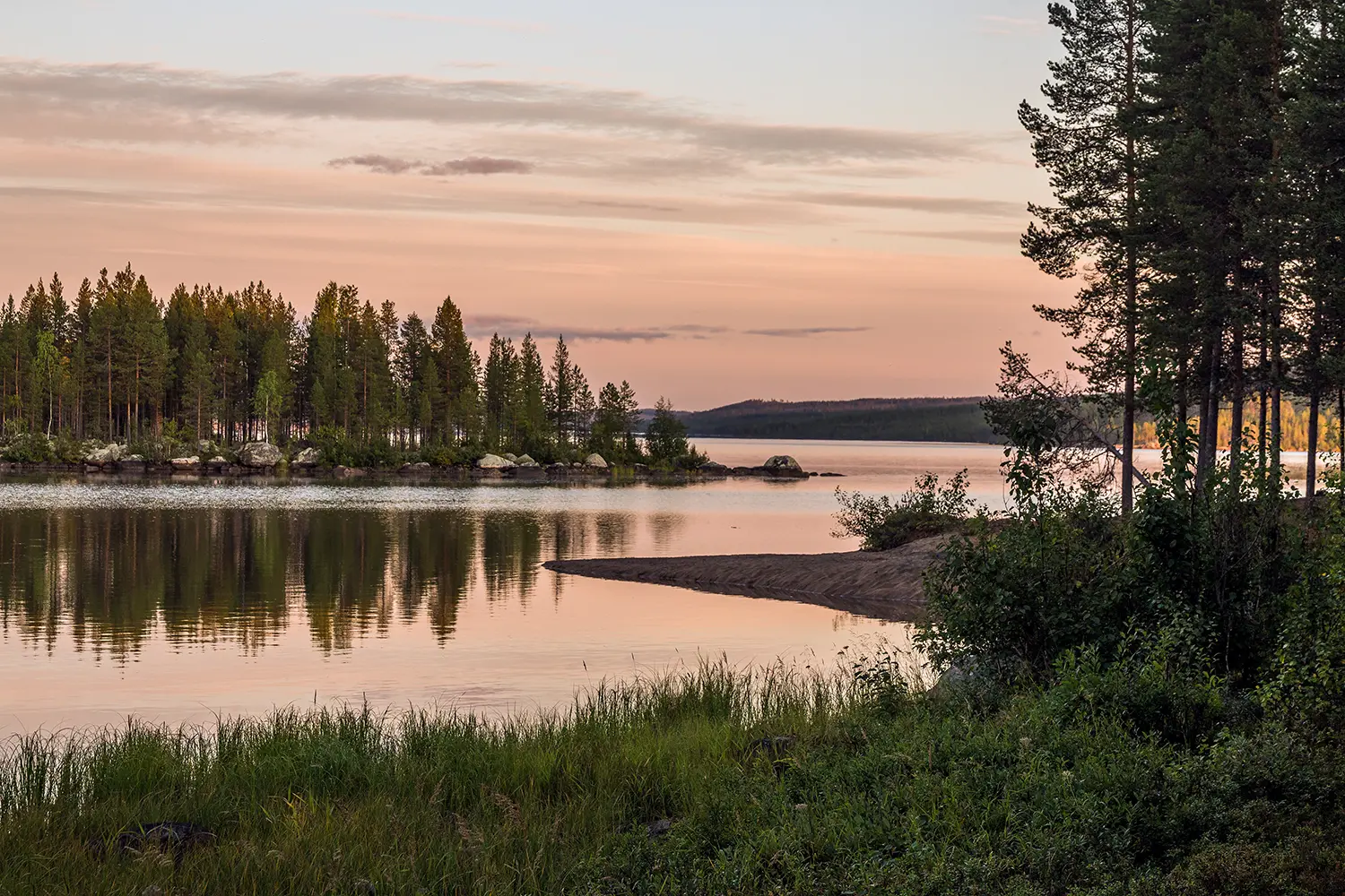 Sunset at Muddus National Park in Sweden