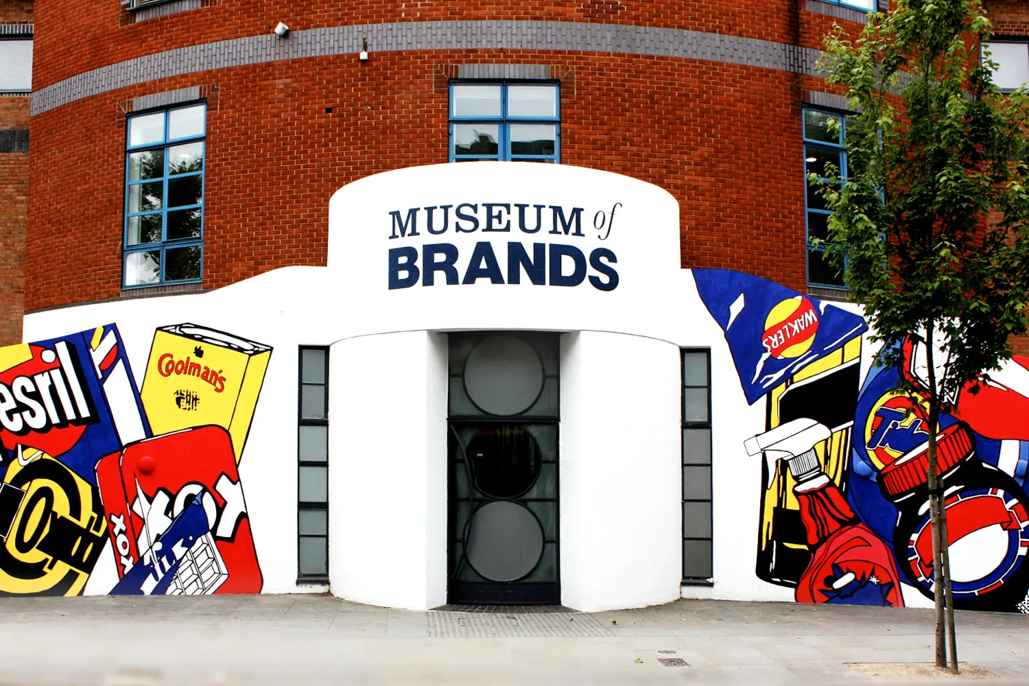 Entrance to the Museum of Brands in London, UK