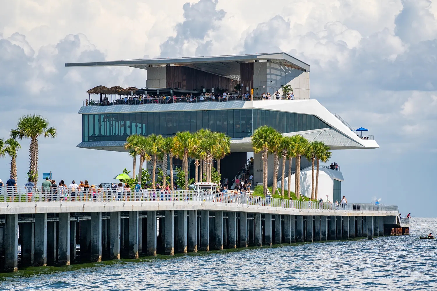 St Petersburg Pier crowded with tourists