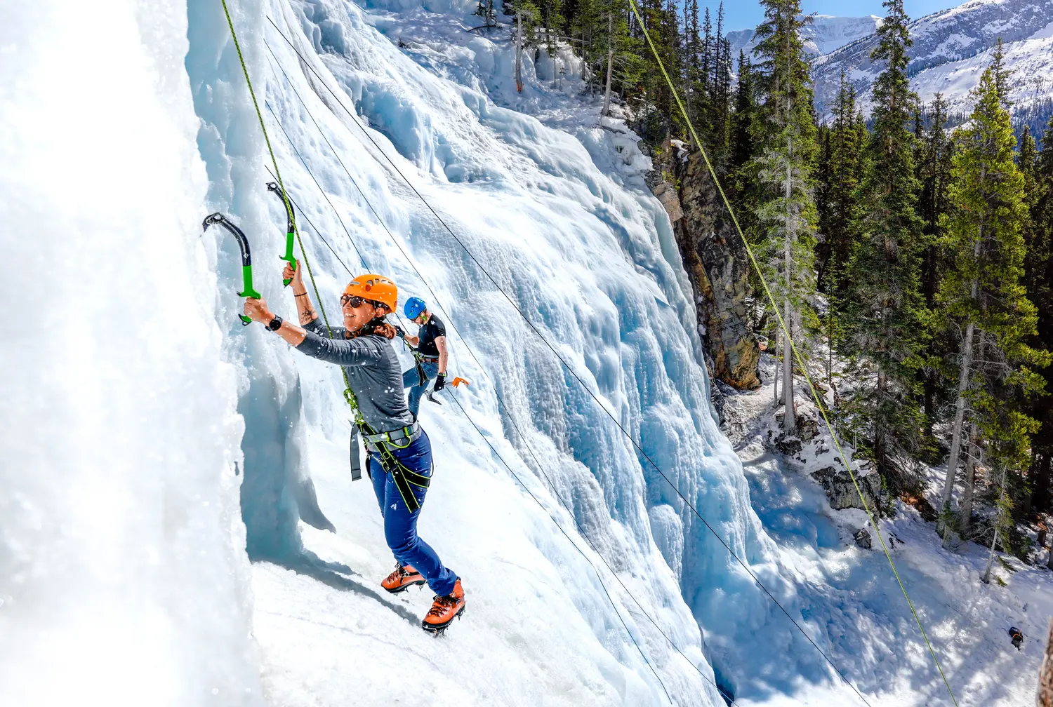 Ice climbing with Rockaboo Mountain Adventures in Jasper, Canada