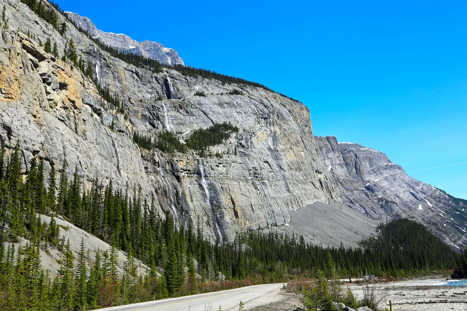 Weeping Wall and Icefield Parkway - Banff National Park, Alberta, Canada