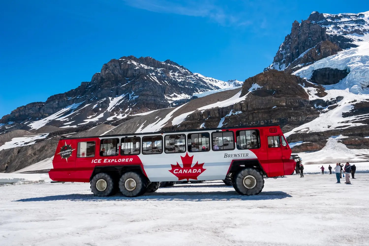 Ice Explorer take tourists in the Columbia Icefields - Western Canada