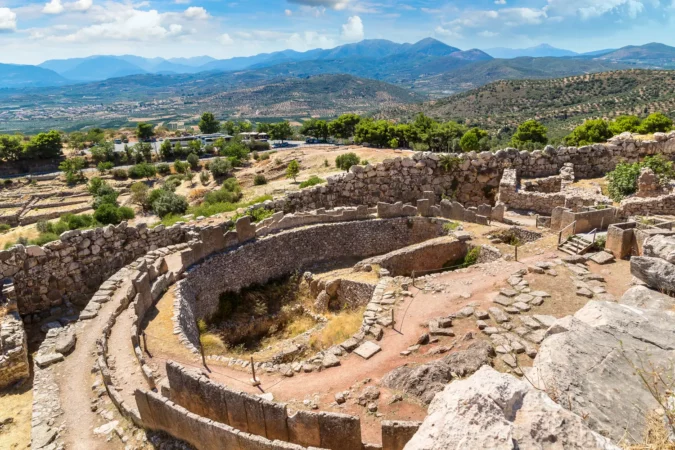 Tomb of the Kings and ruins of ancient city Mycenae, Greece