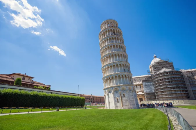 The leaning tower of Pisa in Italy
