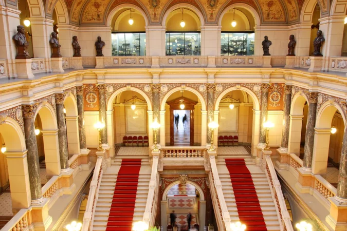 Main hall of the Czech National Museum in Prague