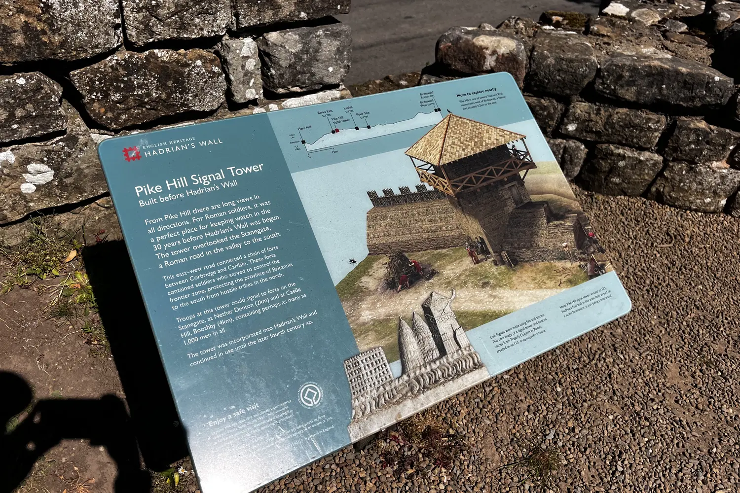 Pike Hill Signal Tower along Hadrian's Wall Path in England, UK